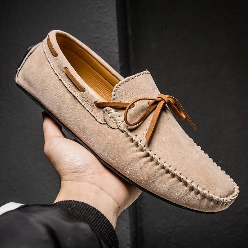 Oak & Sole - Vermont Elegant Comfortable Premium Suede Loafers – Beige