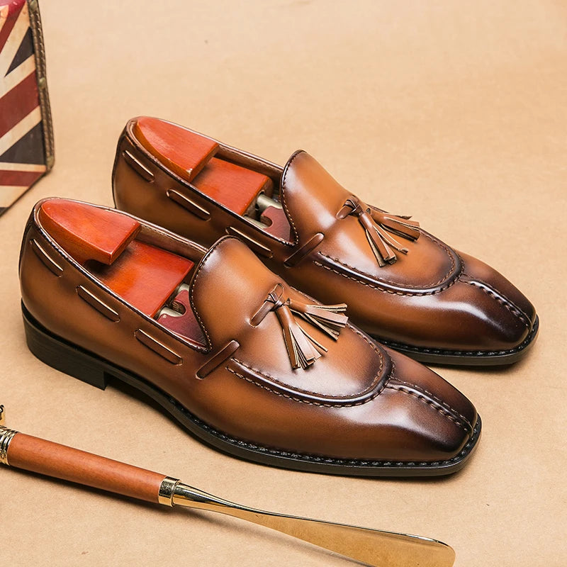 Oak & Sole - Windsor Elegant Premium Leather Loafers - Brown