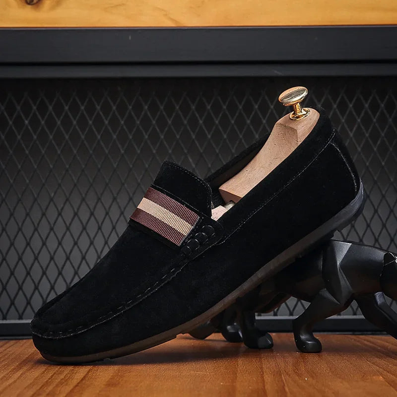 Oak & Sole - Rafael Elegant Premium Leather Loafers Modern Design - Black