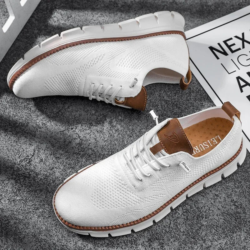Oak & Sole - Urban Comfortable Everyday Trainers - Limited White Edition