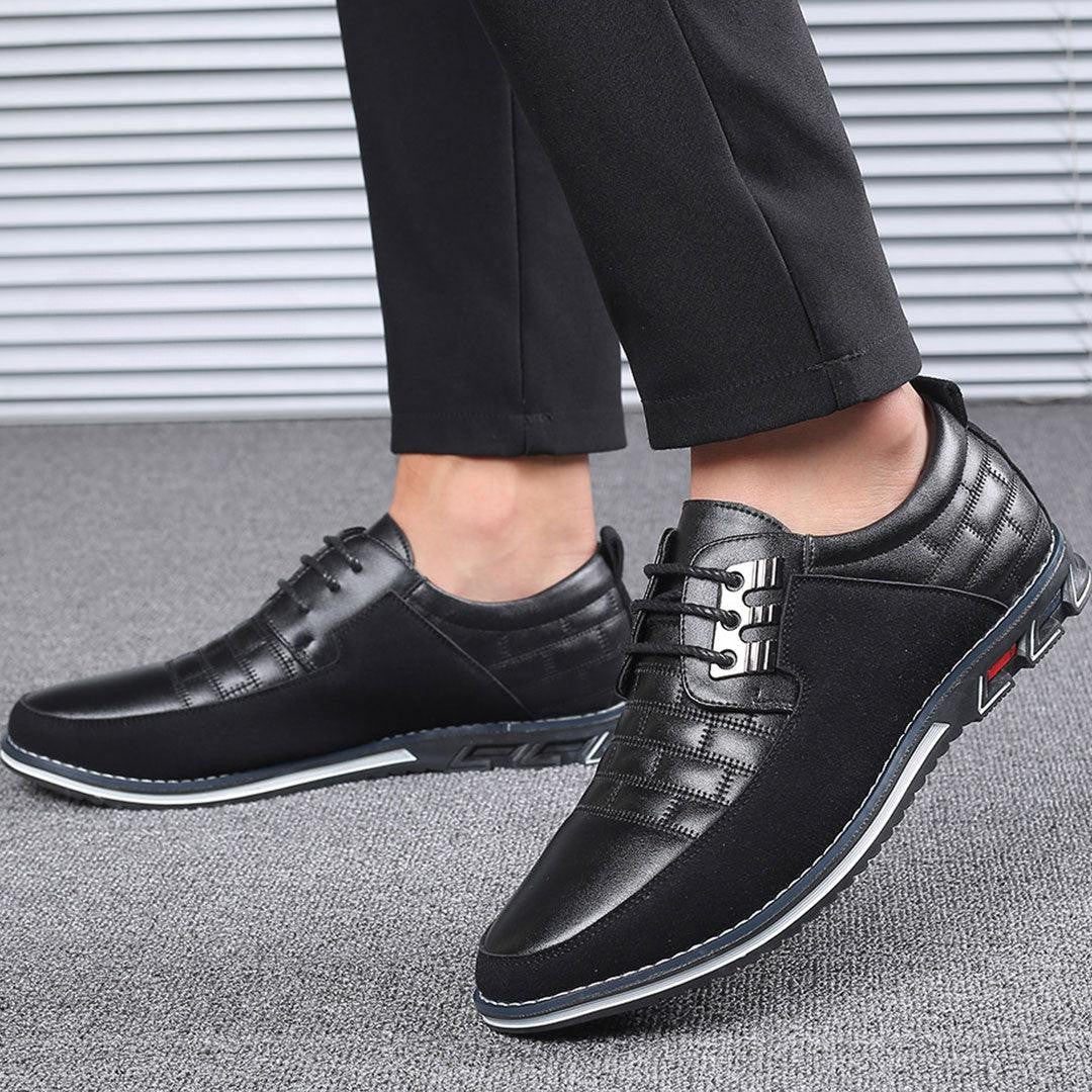 Oak & Sole - Oxford Comfortable Durable Leather Dress Shoes - Black
