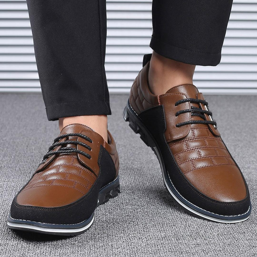 Oak & Sole - Oxford Comfortable Durable Leather Dress Shoes - Brown