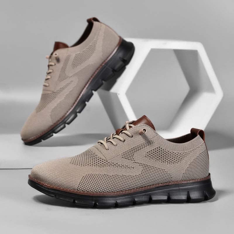 Oak & Sole - Urban Comfortable Limited Edition Trainers with Black Sole – Light Brown