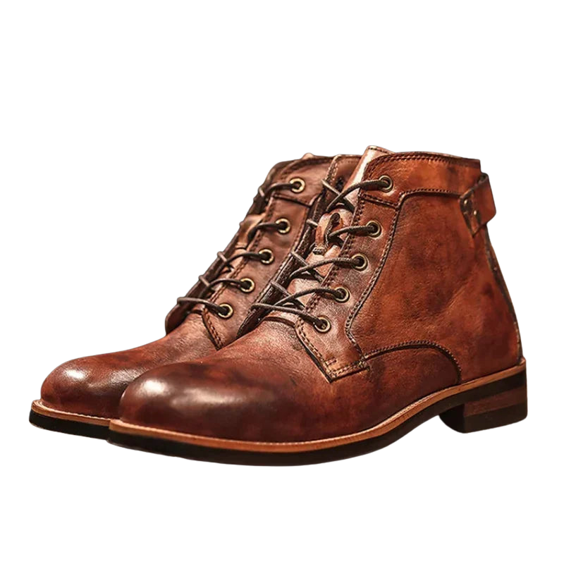 Oak & Sole - Frontier Comfortable Hard-Wearing Leather Boots - Brown