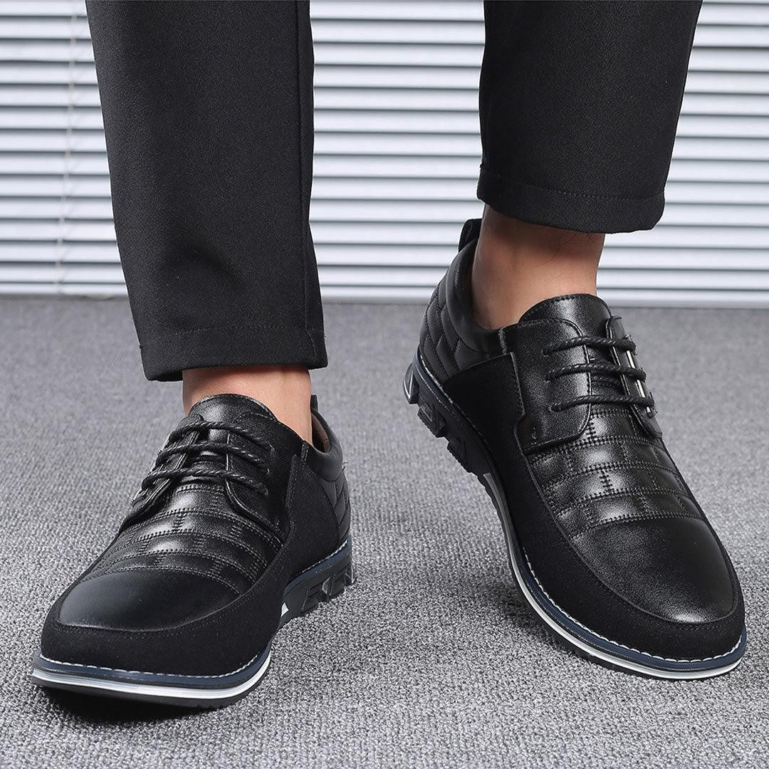 Oak & Sole - Oxford Comfortable Durable Leather Dress Shoes - Black