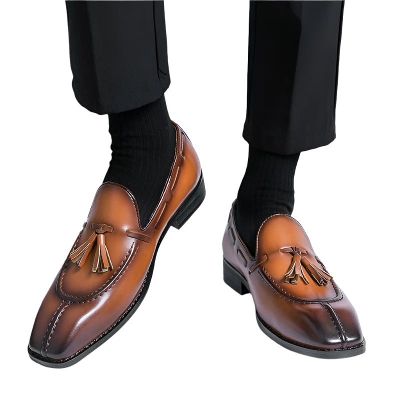 Oak & Sole - Windsor Elegant Premium Leather Loafers - Brown