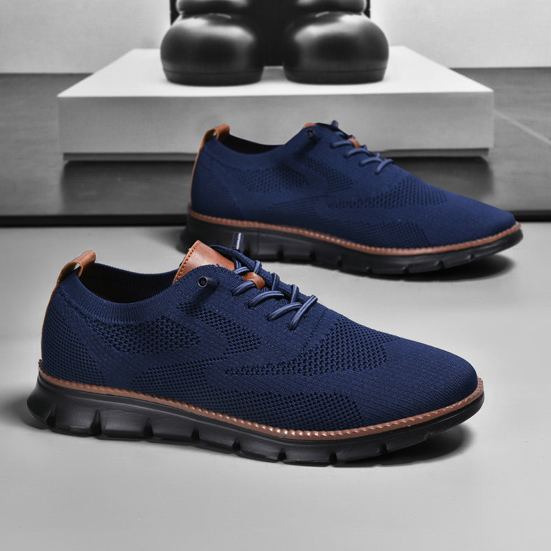 Oak & Sole - Urban Comfortable Limited Edition Trainers with Black Sole – Navy Blue