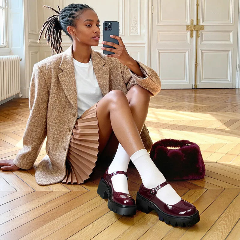 BURGUNDY-PAT