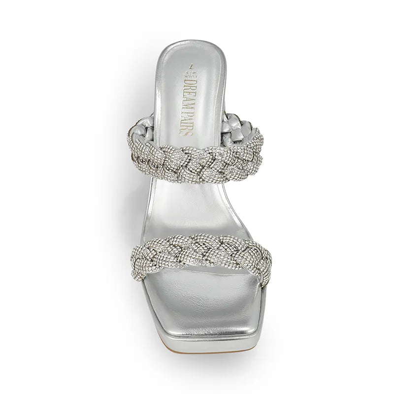 SILVER-RHINESTONE