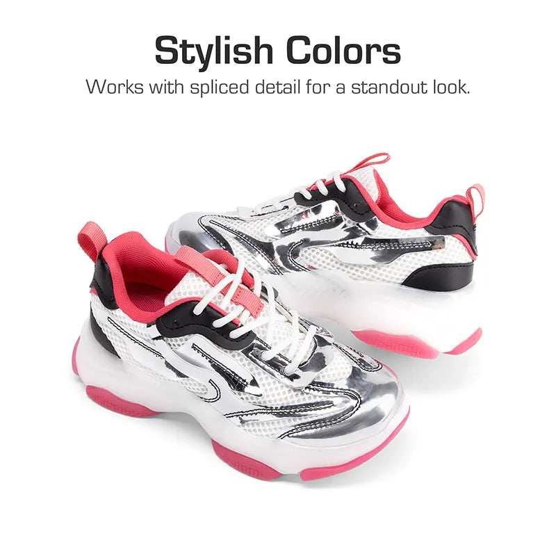 SILVER/HOT PINK