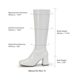 WHITE PATENT PU