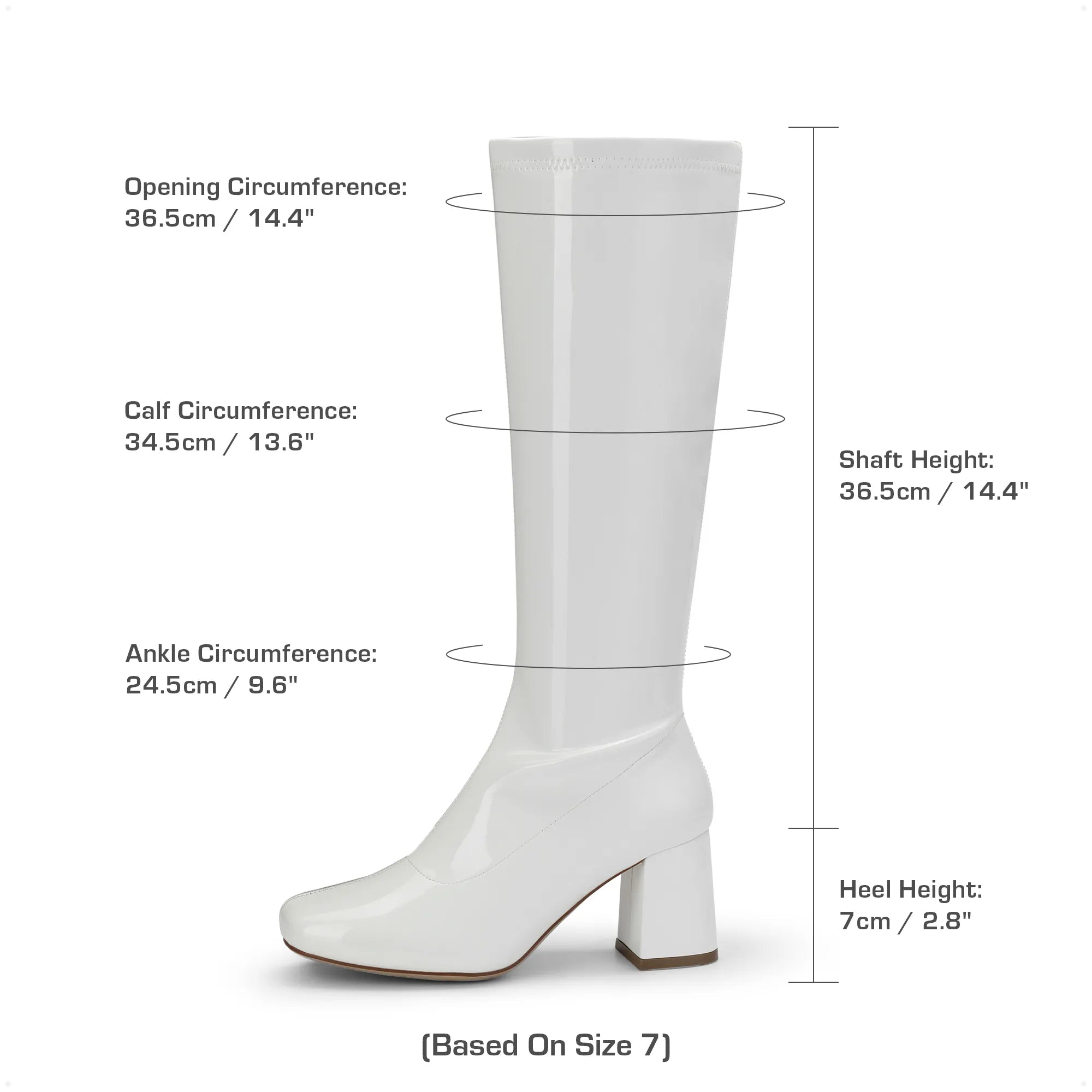 WHITE PATENT PU