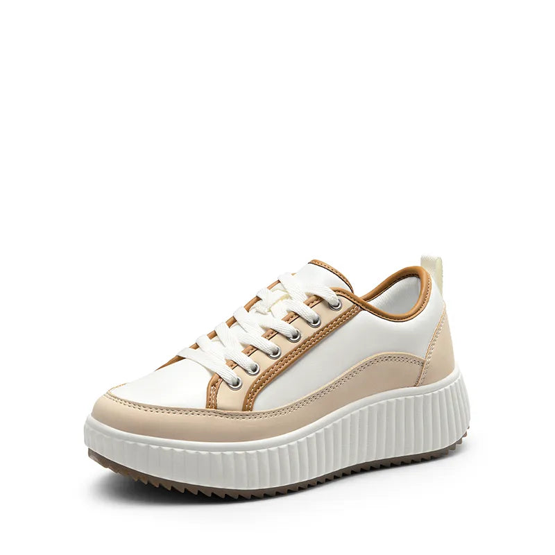 BROWN/WHITE-PU