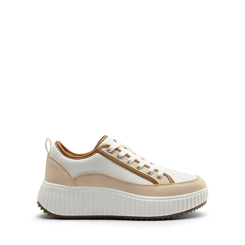 BROWN/WHITE-PU