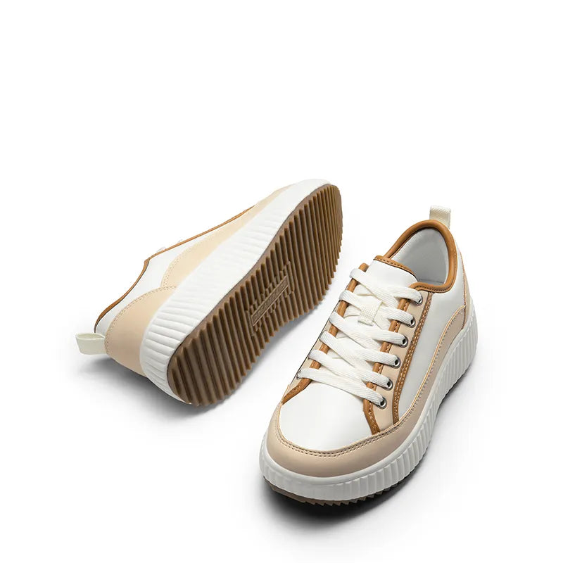 BROWN/WHITE-PU