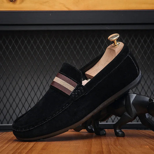 Oak & Sole - Rafael Elegant Premium Leather Loafers Modern Design - Black