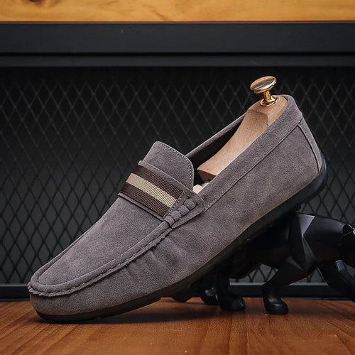 Oak & Sole - Rafael Elegant Premium Leather Loafers Modern Design - Gray