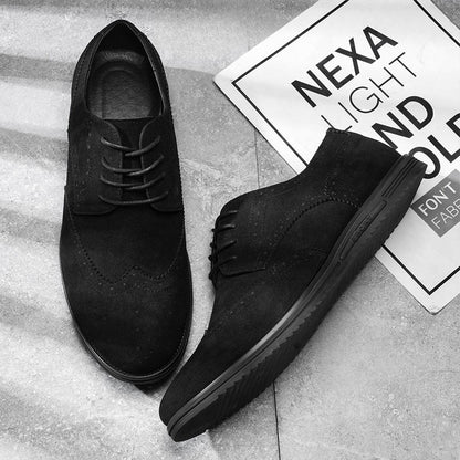 Oak & Sole - Derby Comfortable Elegant Suede Shoes – Jet Black