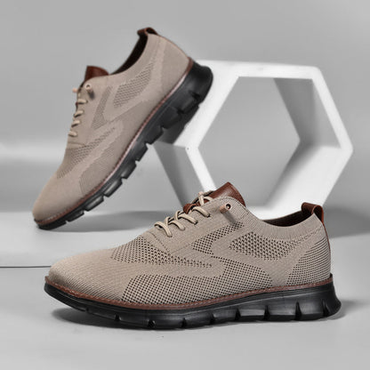 Oak & Sole - Urban Comfortable Limited Edition Trainers with Black Sole – Light Brown
