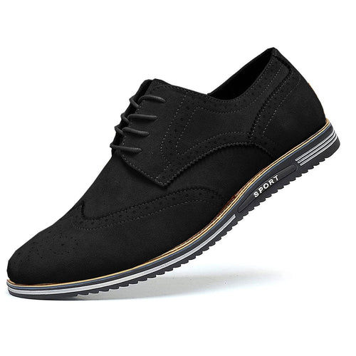 Oak & Sole - Derby Comfortable Elegant Suede Shoes - Black