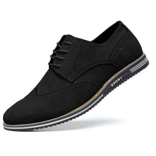 Oak & Sole - Derby Comfortable Elegant Suede Shoes - Black