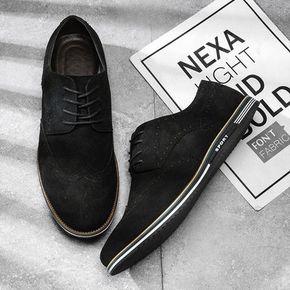 Oak & Sole - Derby Comfortable Elegant Suede Shoes - Black