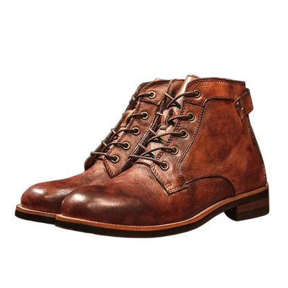 Oak & Sole - Frontier Comfortable Hard-Wearing Leather Boots - Brown