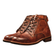 Oak & Sole - Frontier Comfortable Hard-Wearing Leather Boots - Brown