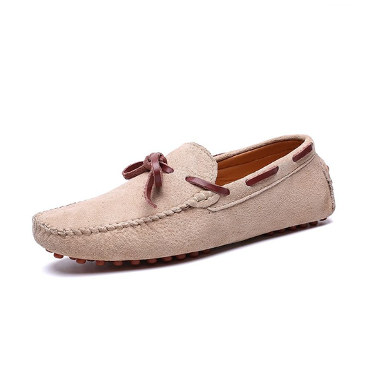 Oak & Sole - Vermont Elegant Comfortable Premium Suede Loafers – Beige