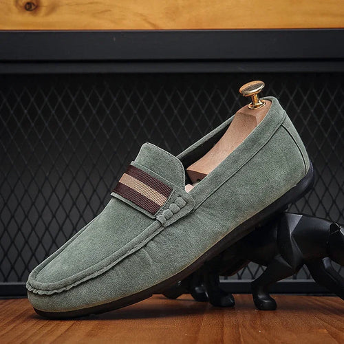 Oak & Sole - Rafael Elegant Premium Leather Loafers Modern Design - Green