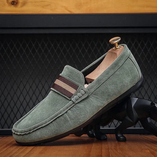 Oak & Sole - Rafael Elegant Premium Leather Loafers Modern Design - Green