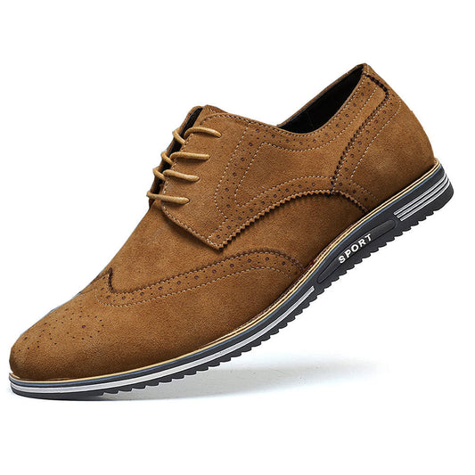 Oak & Sole - Derby Comfortable Elegant Suede Shoes - Brown