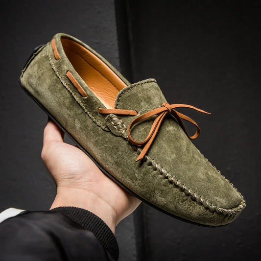 Oak & Sole - Vermont Elegant Comfortable Premium Suede Loafers – Green