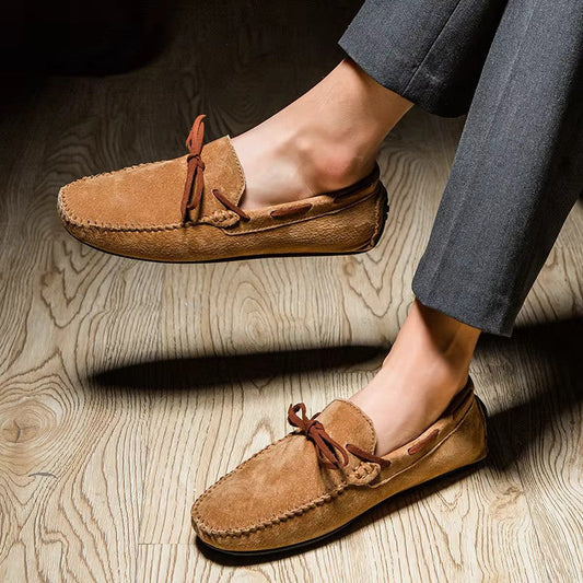 Oak & Sole - Vermont Elegant Comfortable Premium Suede Loafers – Brown