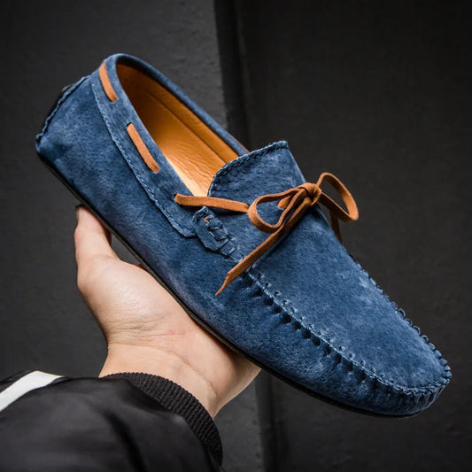 Oak & Sole - Vermont Elegant Comfortable Premium Suede Loafers – Blue