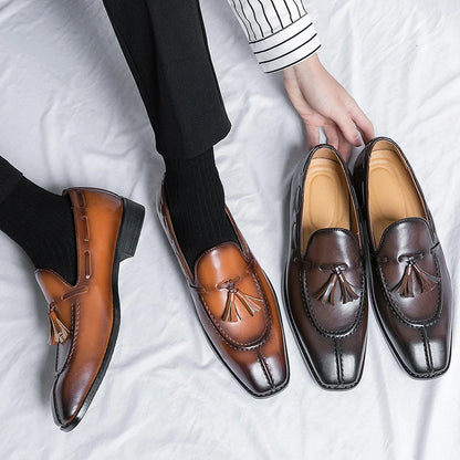 Oak & Sole - Windsor Elegant Premium Leather Loafers - Brown
