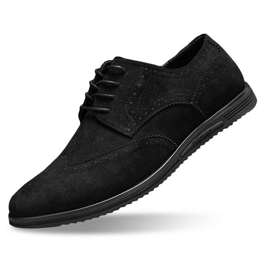 Oak & Sole - Derby Comfortable Elegant Suede Shoes – Jet Black